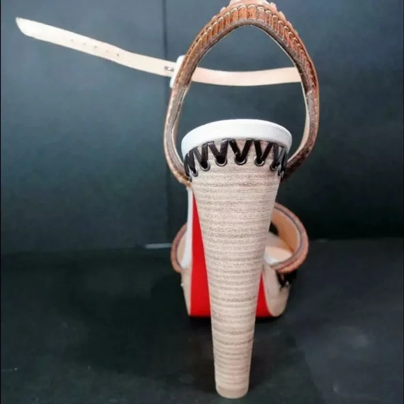 🤍Christian Louboutin Trepi High 140 Noisette Sandals🤍 - Picture 3 of 6